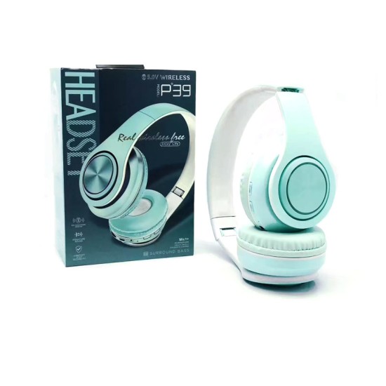 BLUETOOTH HEADPHONE WIRELESS P39 BLUE BLUETOOTH HEADPHONE WIRELESS P39 BLUE